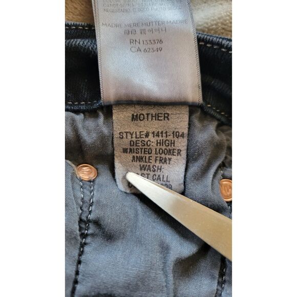 Mother High Waisted Looker Ankle Fray Skinny Jeans - Picture 6 of 6